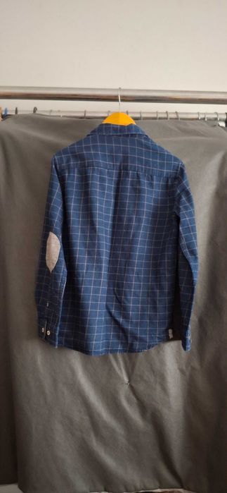 Camisa de rapaz xadrez azul