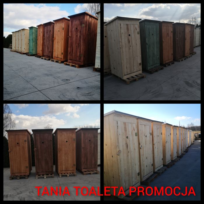 Toaleta Drewniana HEBLOWANA WC Wychodek Ustęp Szalet Promocja WC