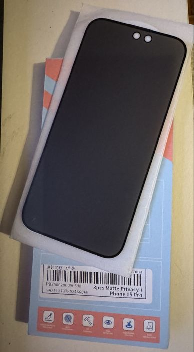 Pelicula vidro iphone 15 pro privacidade matte