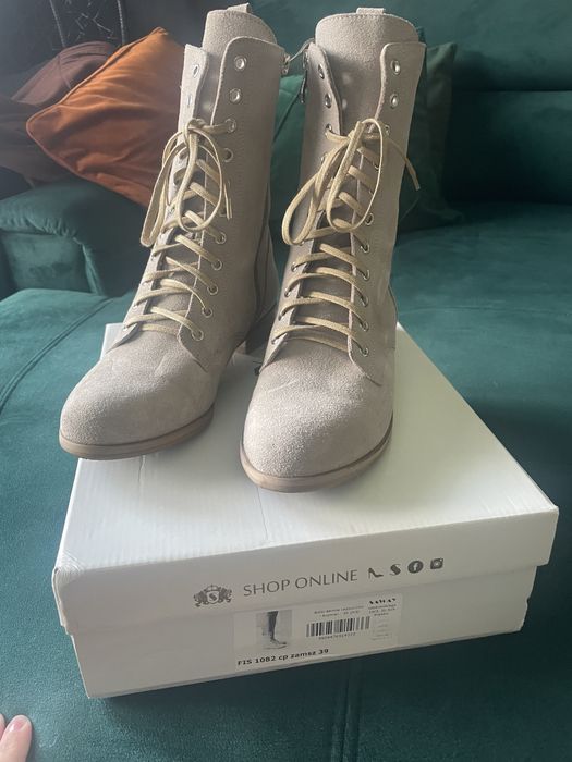 Saway skorzane botki 39 ubrane raz