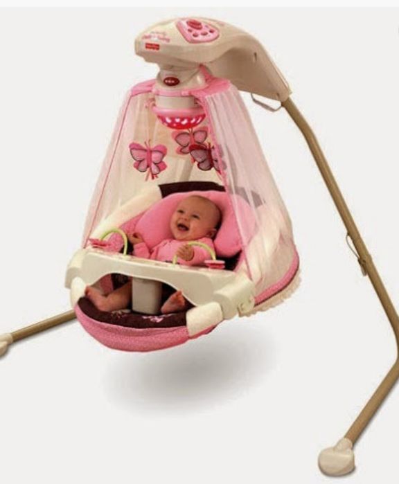 Колыбель - качели Fisher Price с проектором