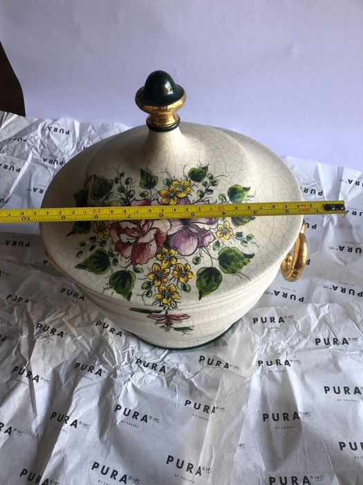 Louça CHZ pintada a mão, antiguidades, banho de ouro