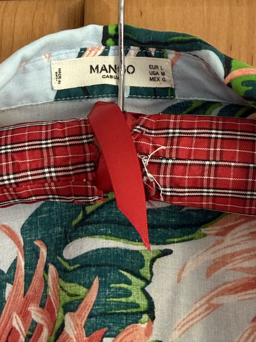 Mango casual bluzka koszulowa w kwiaty