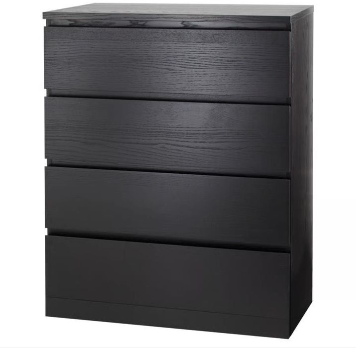 Cómoda IKEA MALM 4 Gavetas Preta – NOVA – 70€  IKEA