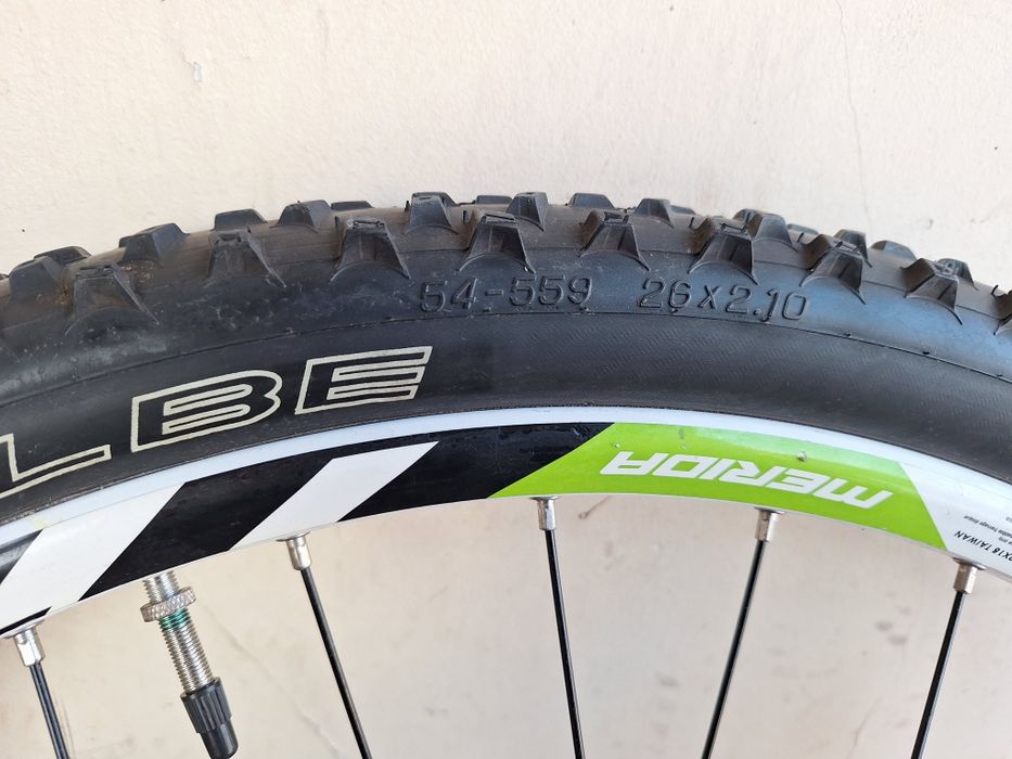 Колесо 26 (вилсет). обод alexrims, втулка deore, schwalbe rocket ron