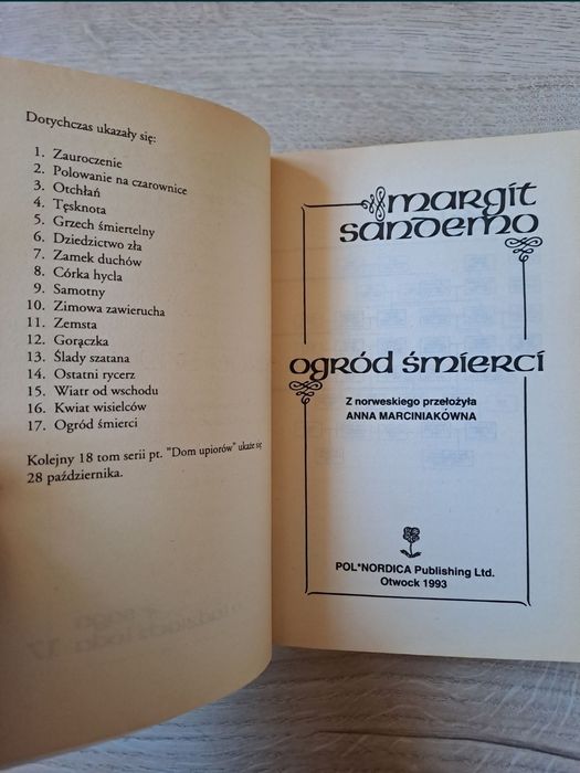 Saga o Ludziach Lodu tom XVII Ogród Śmierci Margit Sandemo