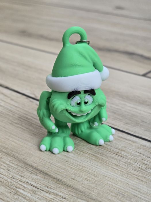 Figlarny Breloczek Grinch - Świąteczna Psota 3D - Brelok Druk3d