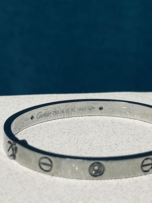 Cartier браслет Love белое золото