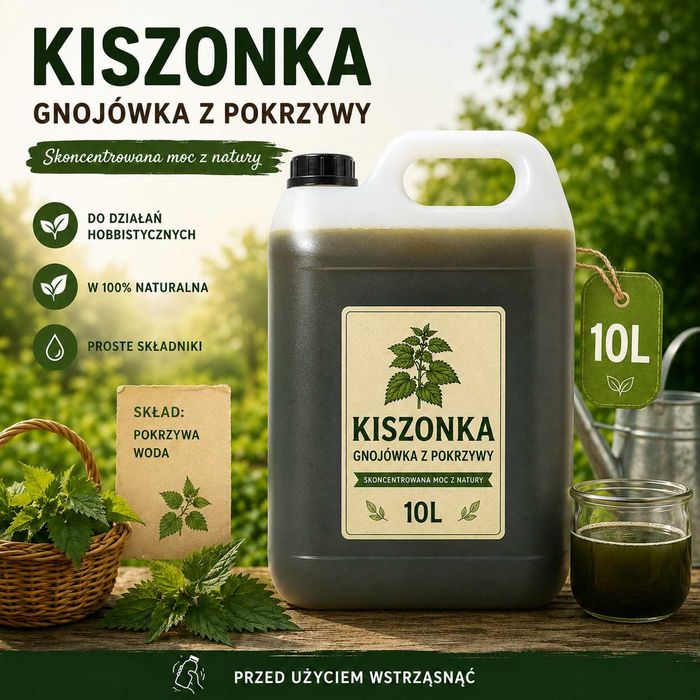 Kiszonka gnojówka z pokrzywy 10l. Skoncentrowana /mocna