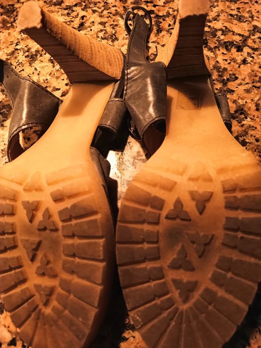 Sandálias senhora preta salto alto