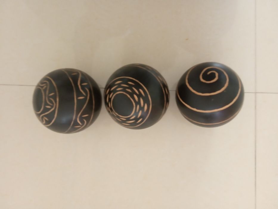 Bola madeira decorativas