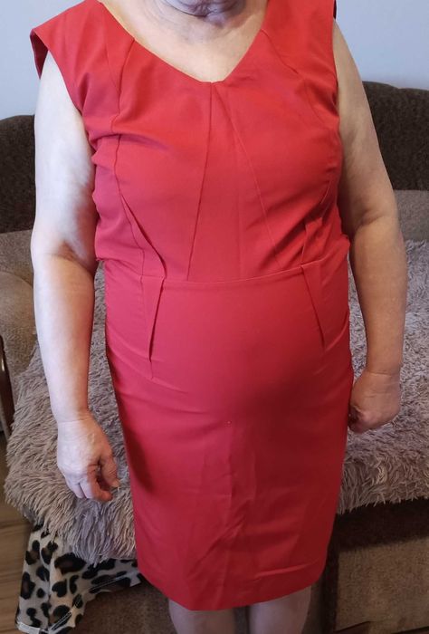 Sukienka 42 czerwona z żakietem 42