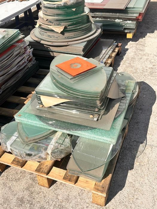 Tampos de mesa em vidro