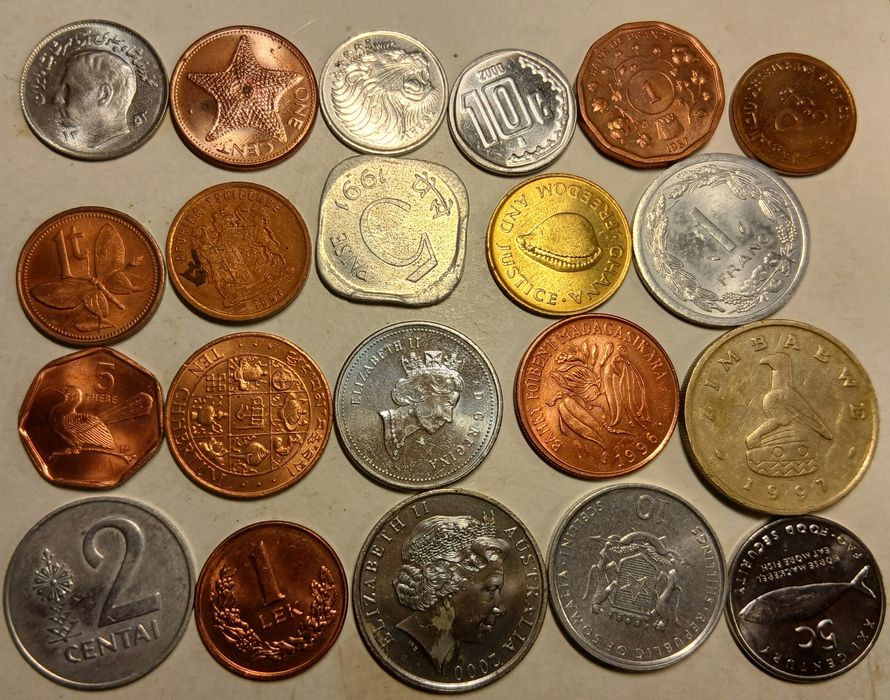 Moedas com animais