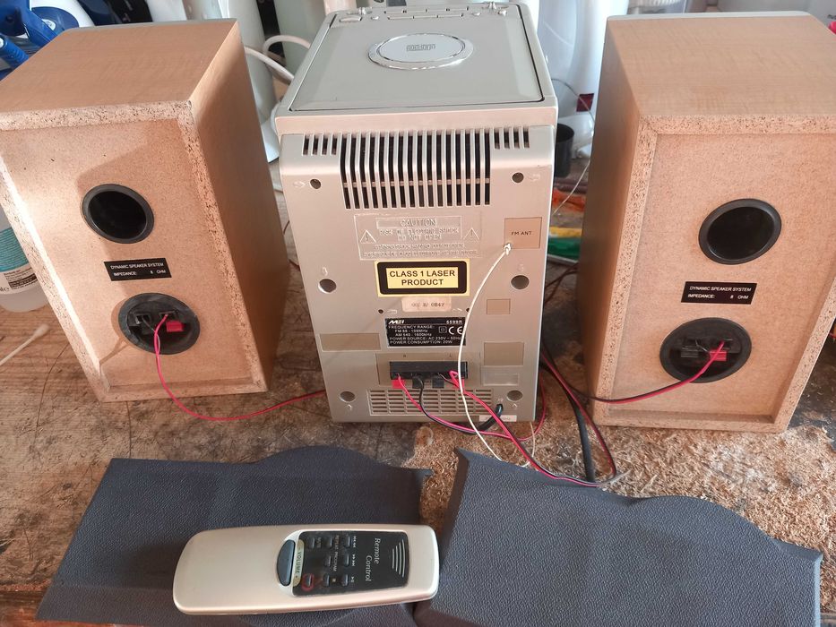 mini aparelhagem com comando