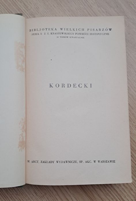 Kraszewski Kordecki 1929