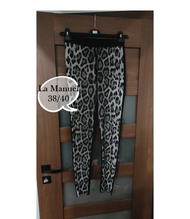 Getry legginsy panterka NA JESIEŃ, ZIMĘ spodnie push up rozmiar UNI