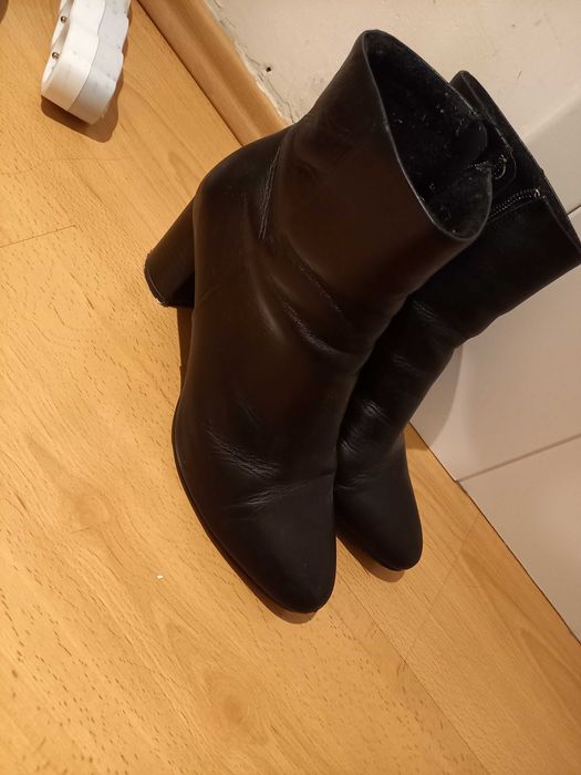 Buty damskie zimowe Ryłko 39 obcas czarne