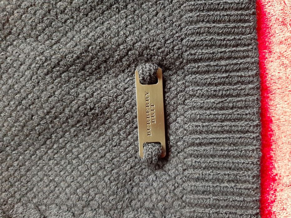 Burberry sweter granat wełna L 100% oryg nr seryjny
