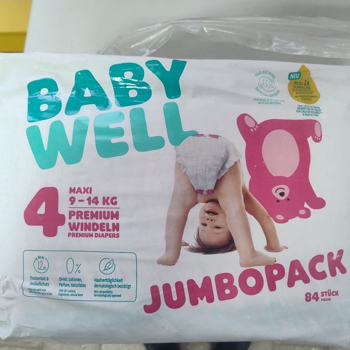 Підгузники Pampers Premium Baby Well 4 84 шт. Німеччина