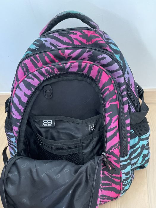 Plecak CoolPack pojemny 4 przegrody odblaski