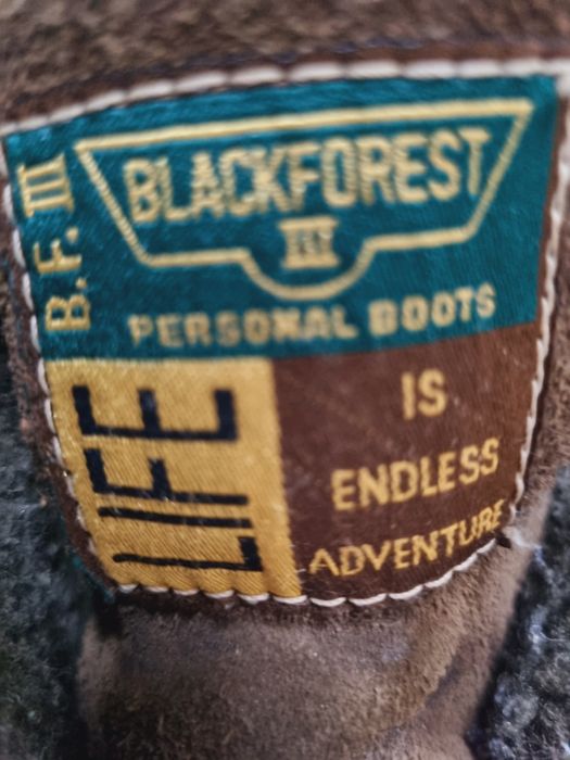 Buty zimowe trekkingowe męskie 43 skórzane black forest