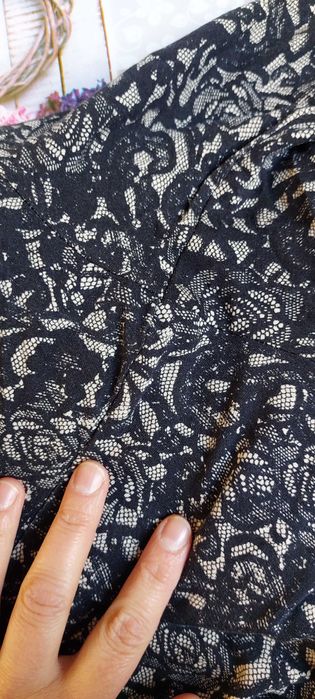 Bluzka tunika 22/50 48 46 Marks&Spencer Wiskoza goth rock jak koronka
