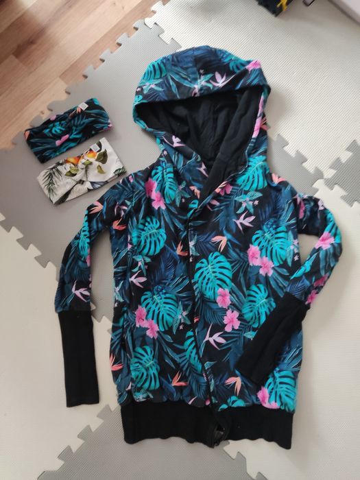 Bluza Greyse monstera 5w1 Niebieska Monstera + 2 opaski