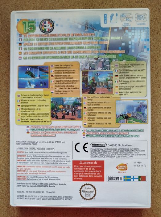 Tapete e jogo Wii Family Trainer: Extreme Challenge