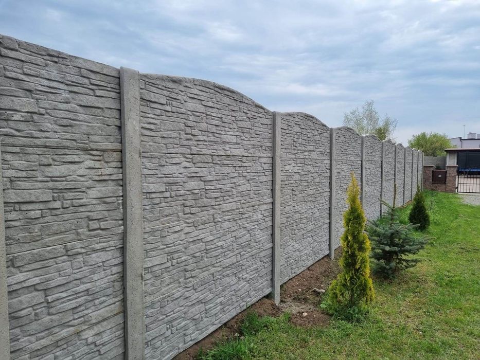 Ogrodzenia betonowe, płyty, słupki, podmurówki