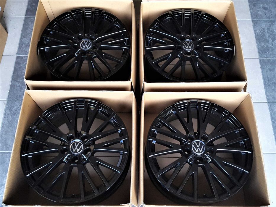 Alufelgi 18 5x112 VW Golf Passat Touran Caddy Jetta T-Roc Czarne 276#