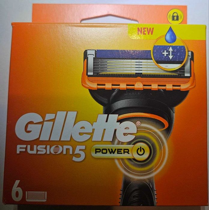 Gillette Fusion5 Power леза для гоління упаковка 6 картриджів 100% Оригінал