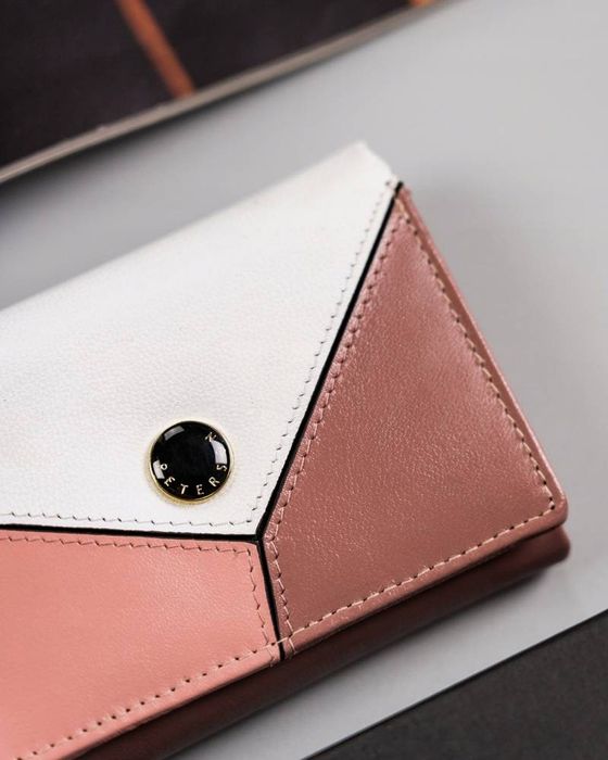 klasyczny, mały portfel damski ze skóry naturalnej - peterson