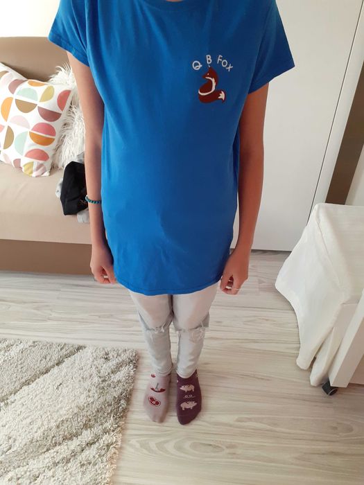 Podkoszulka niebieska dla dziewczynki