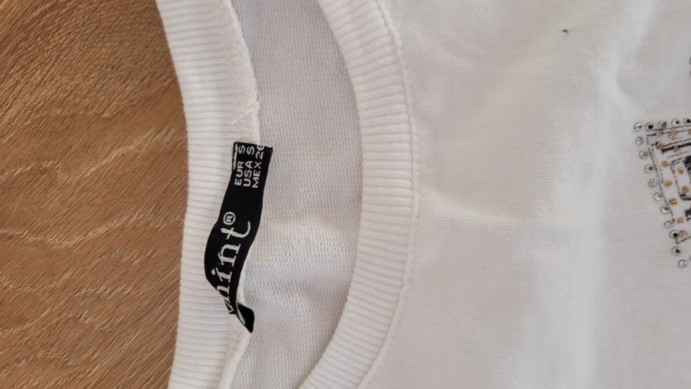 Bluza biala cekiny Mint