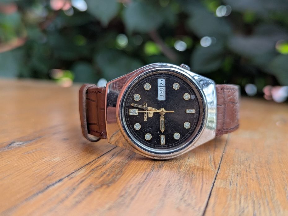 Zegarek SEIKO 5 VINTAGE automatyczny sprawny, pasek.