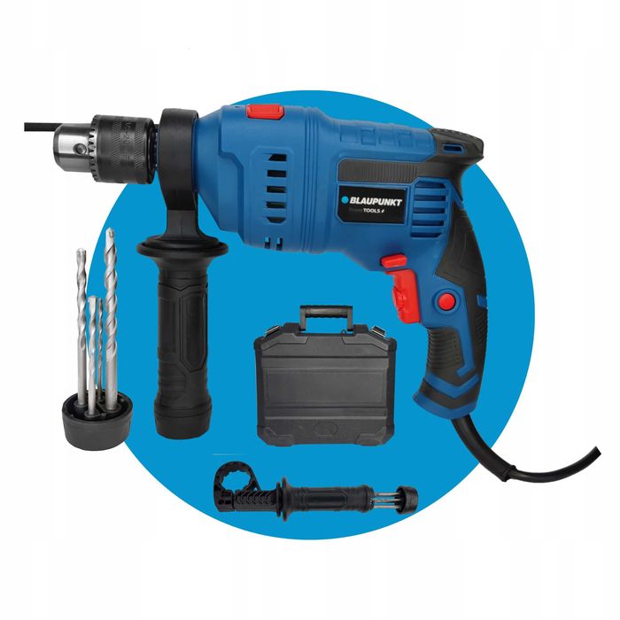 Wiertarka udarowa 900 W 4 Wiertła Walizka Blaupunkt ID8010