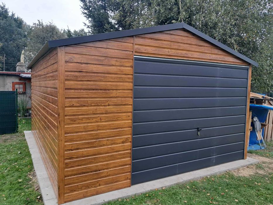 Garaż blaszany 4x5. WZMOCNIONY PROFILAMI. Producent. CAŁA Polska