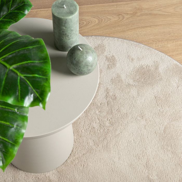 Vidaxl Dywan  "Huarte" Beżowy 140X200 Cm Owalny