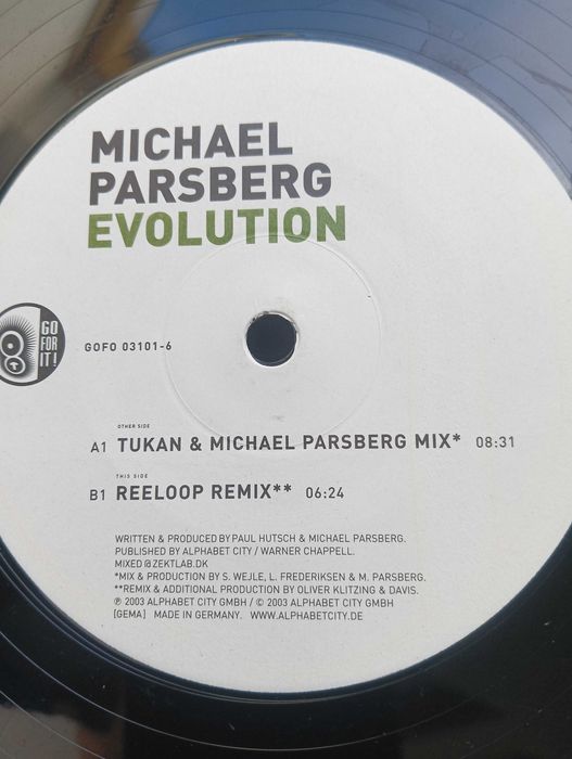 maxi vinyl Michael Parsberg - Evolution Reeloop Remix Tukan / Michael Parsberg Remix trance