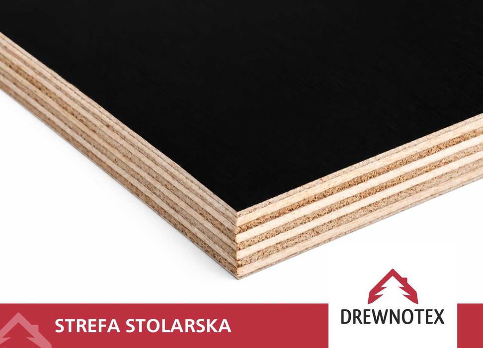 Sklejka topolowa SZALUNKOWA 1250x2500 lub na wymiar czarna