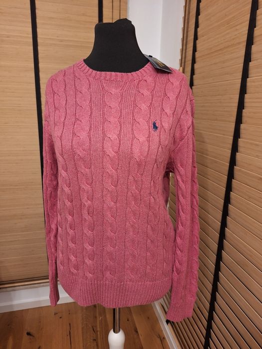 Ralph Lauren, męski sweter warkocz, r. S