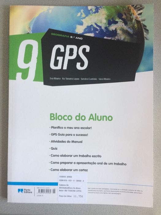 Caderno de Atividades/Bloco do Aluno - GPS - Geografia - 9.º Ano