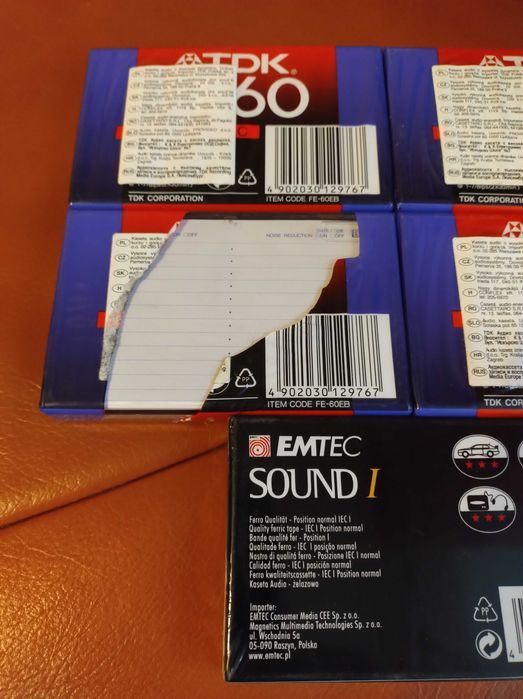 Kasety magnetofonowe nowe czyste