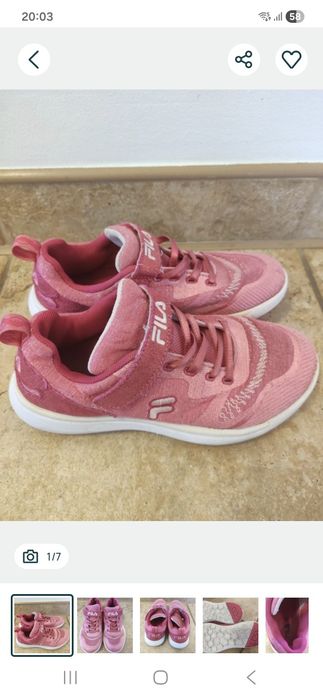 Różowe buty Fila