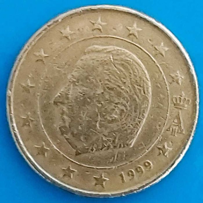 50 Cêntimos de 1999 da Bélgica, Alberto II