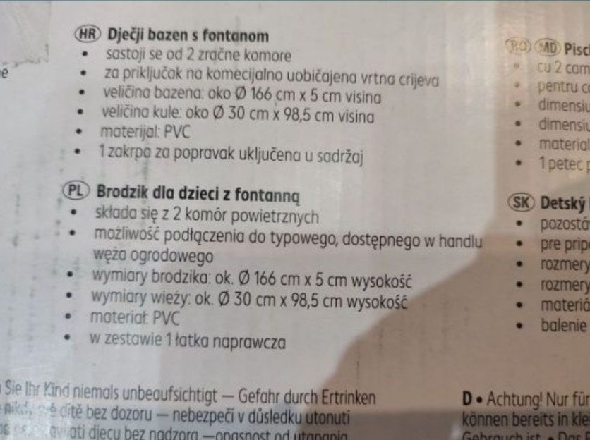 Basenik fontanna z brodzikiem NOWY