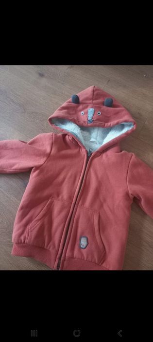 Bluza 98 cool club misiu polarem ciepła łososiowa pomarańczowa dla chł