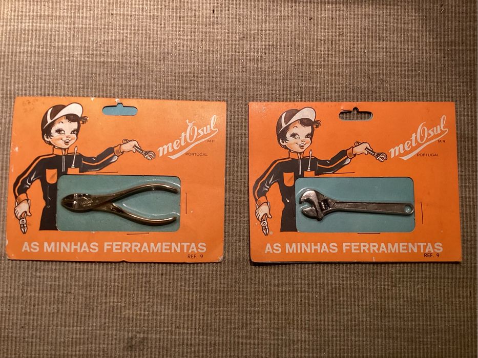Brinquedo português antigo. 2x METOSUL - OSUL As Minhas Ferramentas.