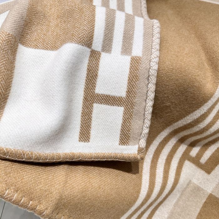 Плед Hermès Ithaque — шерсть мериноса и кашемир, люкс 135×170